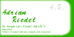 adrian riedel business card